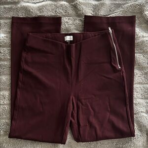 Ecru Burgundy  Pants
